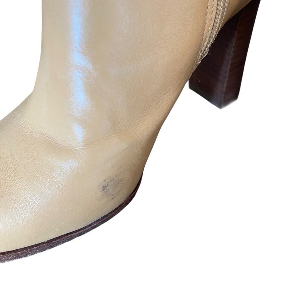 Pour La Victoire Imari Light Cognac Camel Leather Knee High Heeled Boots 6.5 - Picture 8 of 14